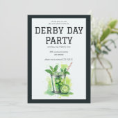 Invitation de fête de Derby Day Mint Julep Kentuck (Debout devant)