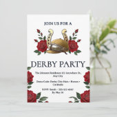 Invitation de fête de derby de course de chevaux v (Debout devant)