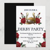 Invitation de fête de derby de course de chevaux v (Devant / Derrière)