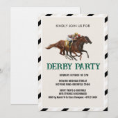Invitation de fête de Derby de course de chevaux v (Devant / Derrière)