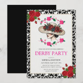 Invitation de fête de Derby de course de chevaux v (Devant / Derrière)