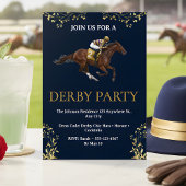 Invitation de fête de derby de course de chevaux v