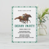 Invitation de fête de derby de course de chevaux v (Debout devant)