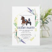 Invitation de fête de derby de course de harnais f (Debout devant)