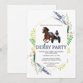 Invitation de fête de derby de course de harnais f (Devant / Derrière)