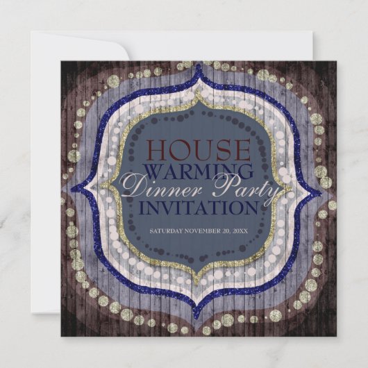 Invitation de fête de dinner de nouvelle maison Bo (Devant)