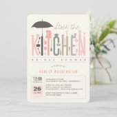 Invitation de fête de douche de mariage de cuisine (Debout devant)