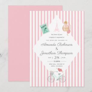 Invitation de fête de douche de mariage sur le thè