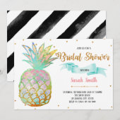 Invitation de fête de douche de mariée à l'ananas (Devant / Derrière)