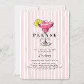 Invitation de fête de douche de mariée Cocktail à (Devant)