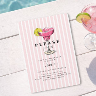 Invitation de fête de douche de mariée Cocktail à