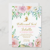 Invitation de fête de fée florale, Invitation de f (Devant)