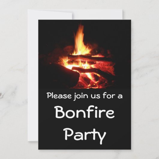 Invitation de fête de feu (Devant)