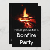 Invitation de fête de feu (Devant / Derrière)