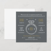Invitation de fête de fiançailles (Devant / Derrière)
