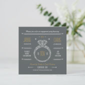Invitation de fête de fiançailles (Debout devant)