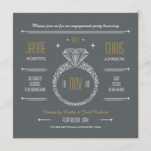 Invitation de fête de fiançailles