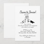 Invitation de fête de fiançailles  (Devant / Derrière)