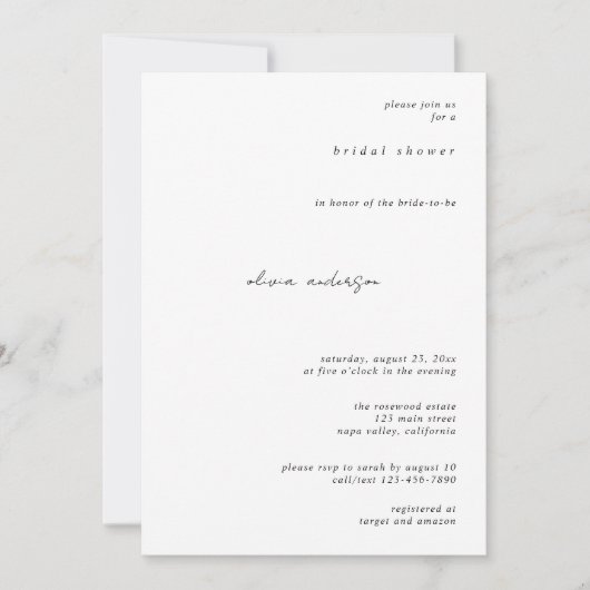 Invitation de Fête de Fiançailles à la Calligraphi (Devant)