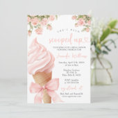 Invitation de Fête de Fiançailles à la Crème Glacé (Debout devant)