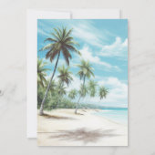 Invitation de fête de fiançailles à la plage à l'a (Dos)