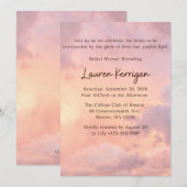 Invitation de Fête de Fiançailles à l'Heure Dorée (Devant / Derrière)