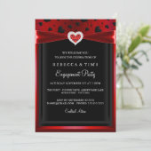 Invitation de fête de fiançailles amoureuse (Debout devant)