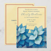 Invitation de Fête de Fiançailles au Hydrangea Côt (Devant / Derrière)