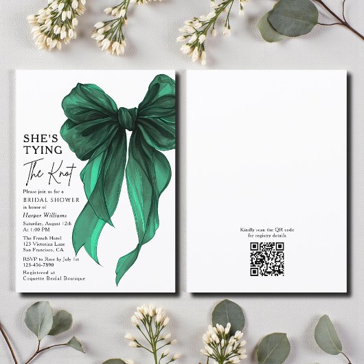 Invitation de Fête de Fiançailles avec Code QR She