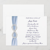 Invitation de Fête de Fiançailles Blue Diamond Inf (Devant / Derrière)