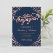 Invitation de fête de fiançailles Blue We're Engag (Debout devant)