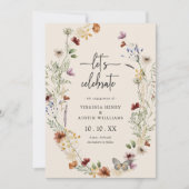 Invitation de fête de fiançailles Boho (Devant)