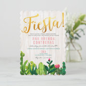 Invitation de Fête de Fiançailles Cactus Fiesta (Debout devant)