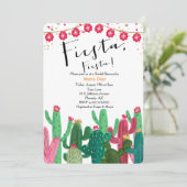Invitation de Fête de Fiançailles Cactus Fiesta (Debout devant)