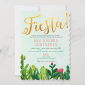 Invitation de Fête de Fiançailles Cactus Fiesta (Devant)