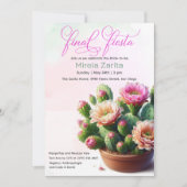 Invitation de Fête de Fiançailles Cactus Fiesta (Devant)