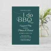 Invitation de fête de fiançailles Chic I DO BBQ (Debout devant)