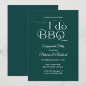 Invitation de fête de fiançailles Chic I DO BBQ (Devant / Derrière)