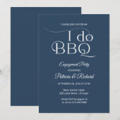 Invitation de fête de fiançailles Chic I DO BBQ (Devant / Derrière)
