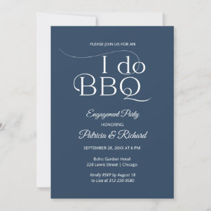 Invitation de fête de fiançailles Chic I DO BBQ