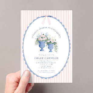 Invitation de Fête de Fiançailles Coquette Bow Gar