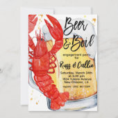 Invitation de fête de fiançailles de bouillon d'éc (Devant)