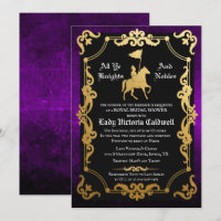 Invitation de Fête de Fiançailles de Chevalier Méd