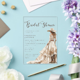 Invitation de Fête de Fiançailles de Cowgirl de l'