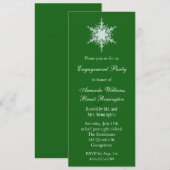 Invitation de fête de fiançailles de mariage d'hiv (Devant / Derrière)