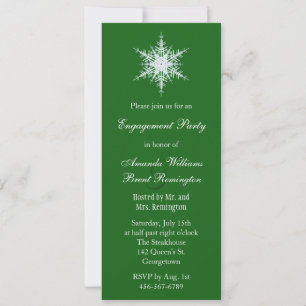 Invitation de fête de fiançailles de mariage d'hiv