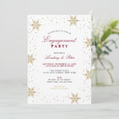 Invitation de fête de fiançailles de Noël d'hiver (Debout devant)