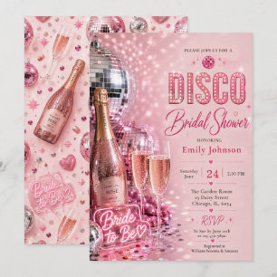 Invitation de Fête de Fiançailles Disco