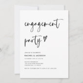 Invitation de fête de fiançailles élégante et mode (Devant)