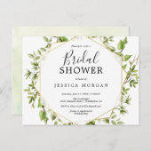 Invitation de Fête de Fiançailles en Verdure de Bo (Devant / Derrière)